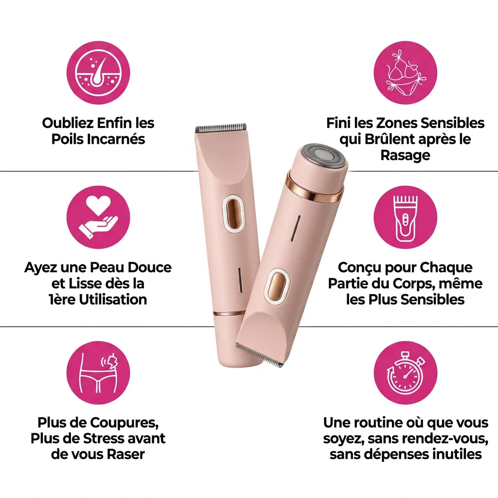Rasoir BELKA® 2-en-1 – Douceur, précision & zéro irritation
