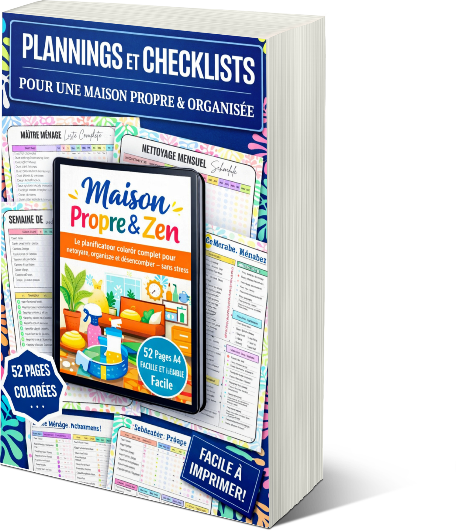 Maison propre en 15 min/jour — Planificateur Ménage 60 Pages | Inclut Version TDAH & Cerveau Atypique - BELKA PRO®